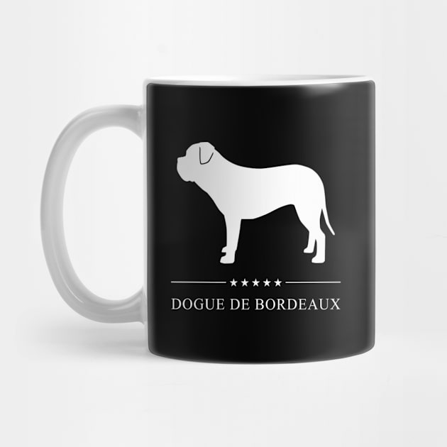 Dogue de Bordeaux Dog White Silhouette by millersye